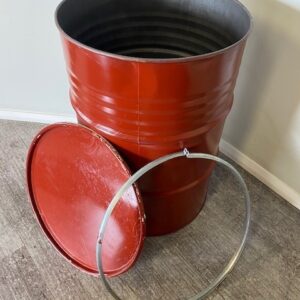 205L Recycled Steel Drum - Open Head - Sealable Lid
